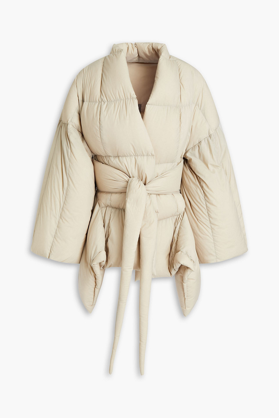 Rick Owens Quilted Shell Down Jacket In Neutrals