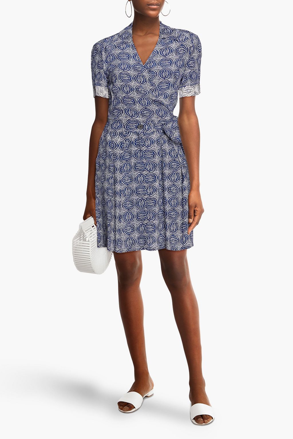 CLAUDIE PIERLOT Printed crepe de chine mini dress