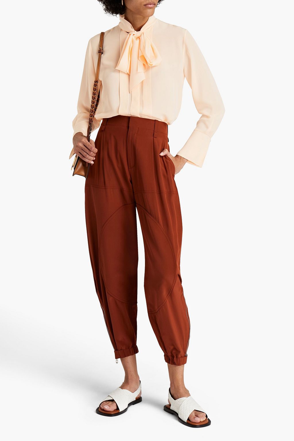CHLOÉ Pussy-bow silk crepe de chine blouse