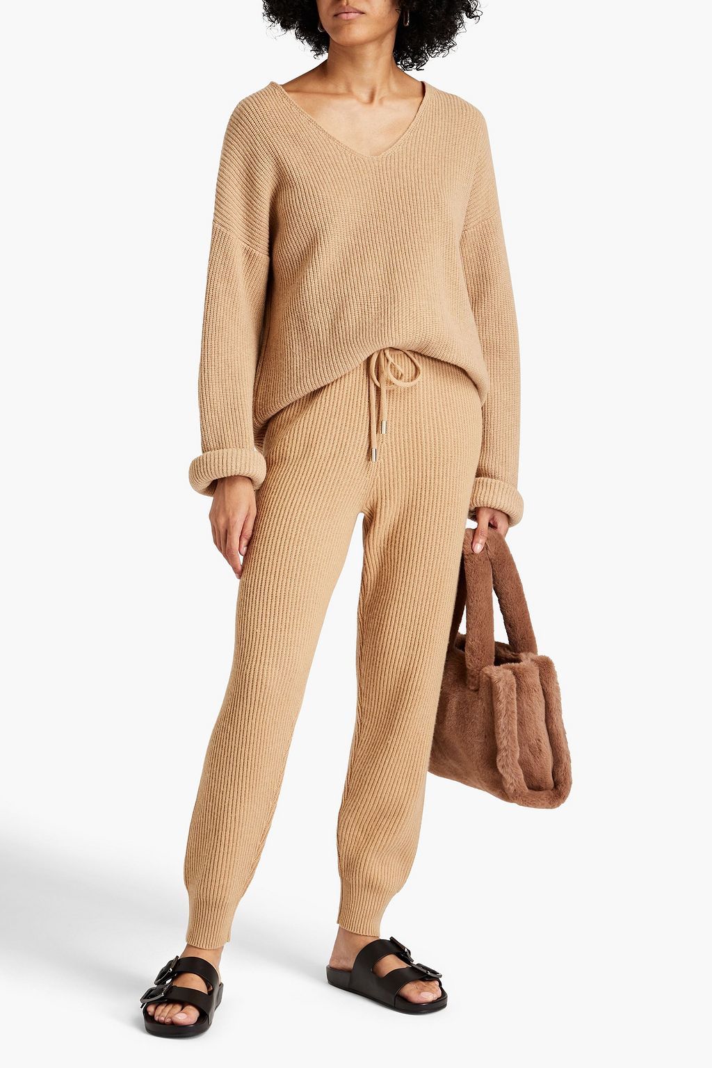 SIMKHAI Ribbed-knit trackpants