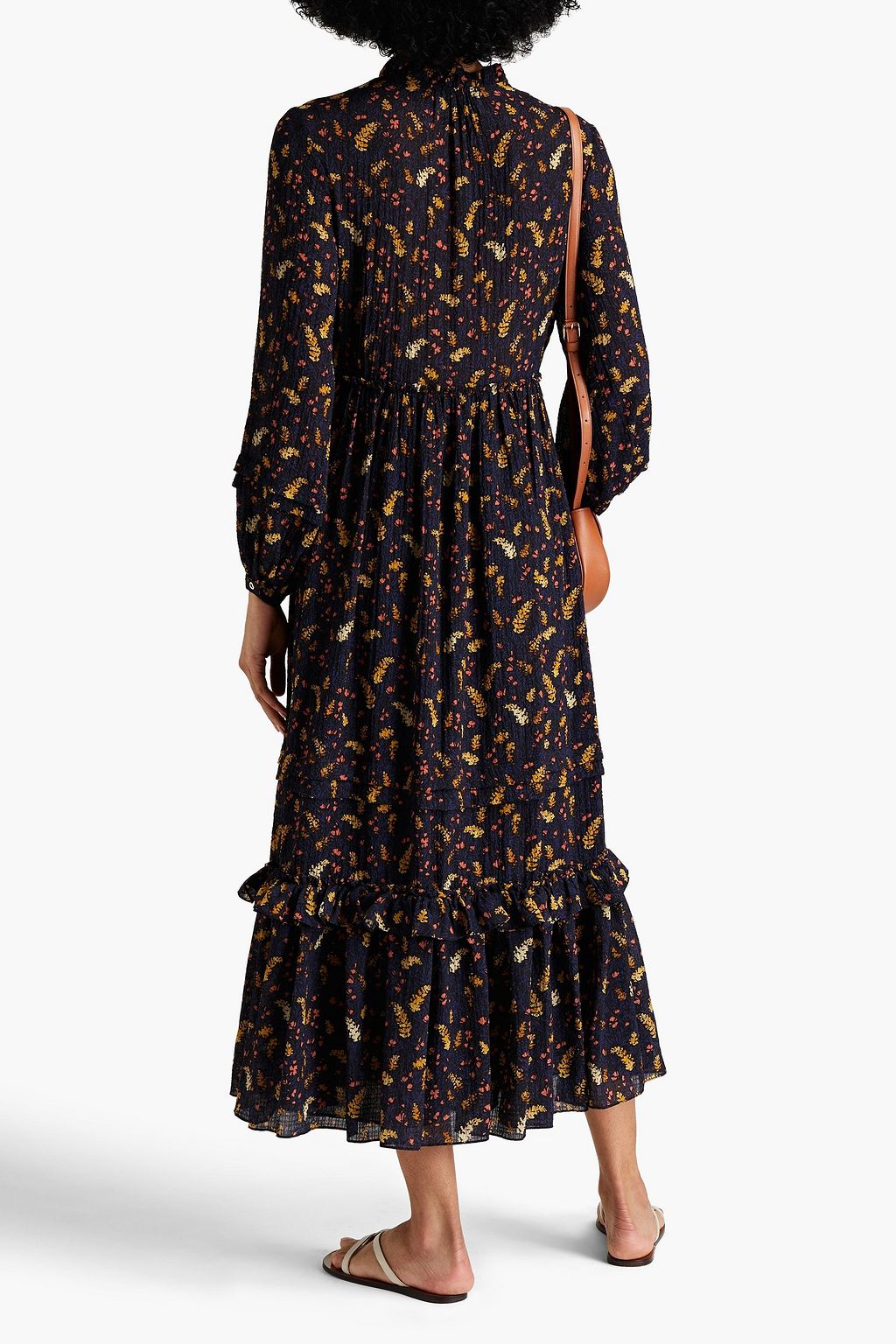 CLAUDIE PIERLOT Gathered crepe midi dress
