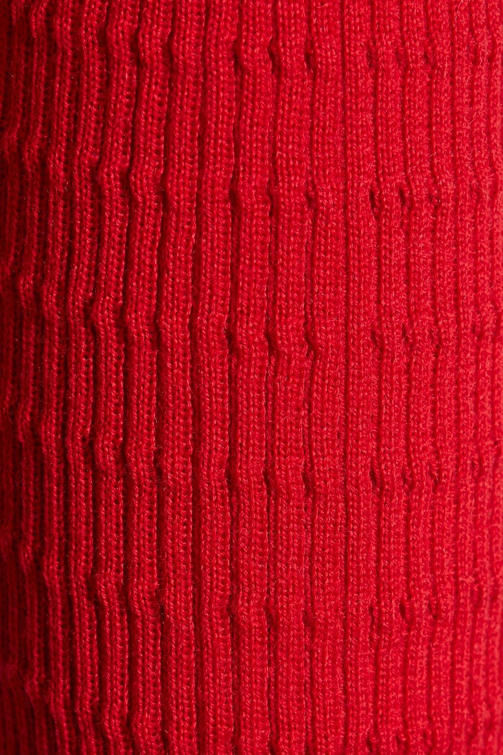 VICTORIA BECKHAM Cutout pointelle-knit wool sweater