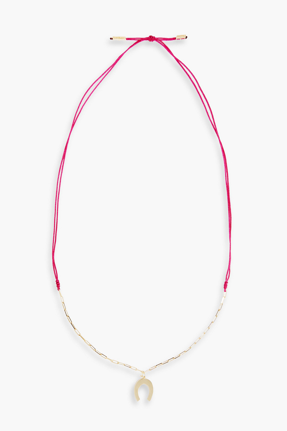 Charms Company 14-karat gold and cord necklace