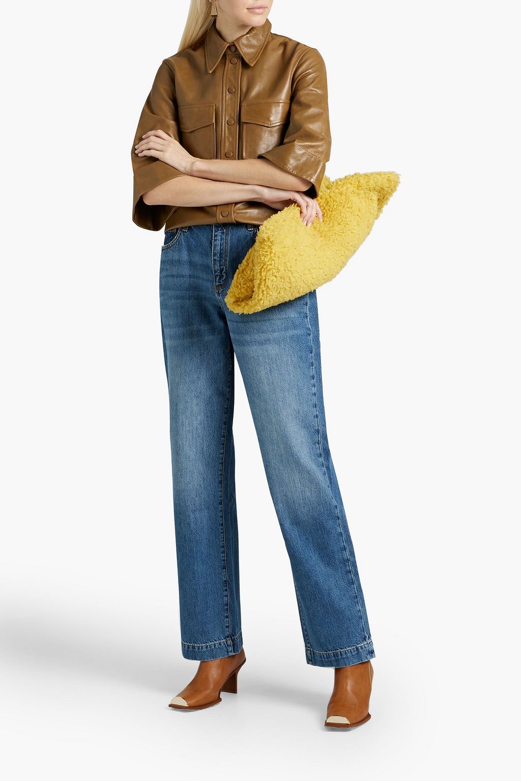 TRIARCHY High-rise straight-leg jeans