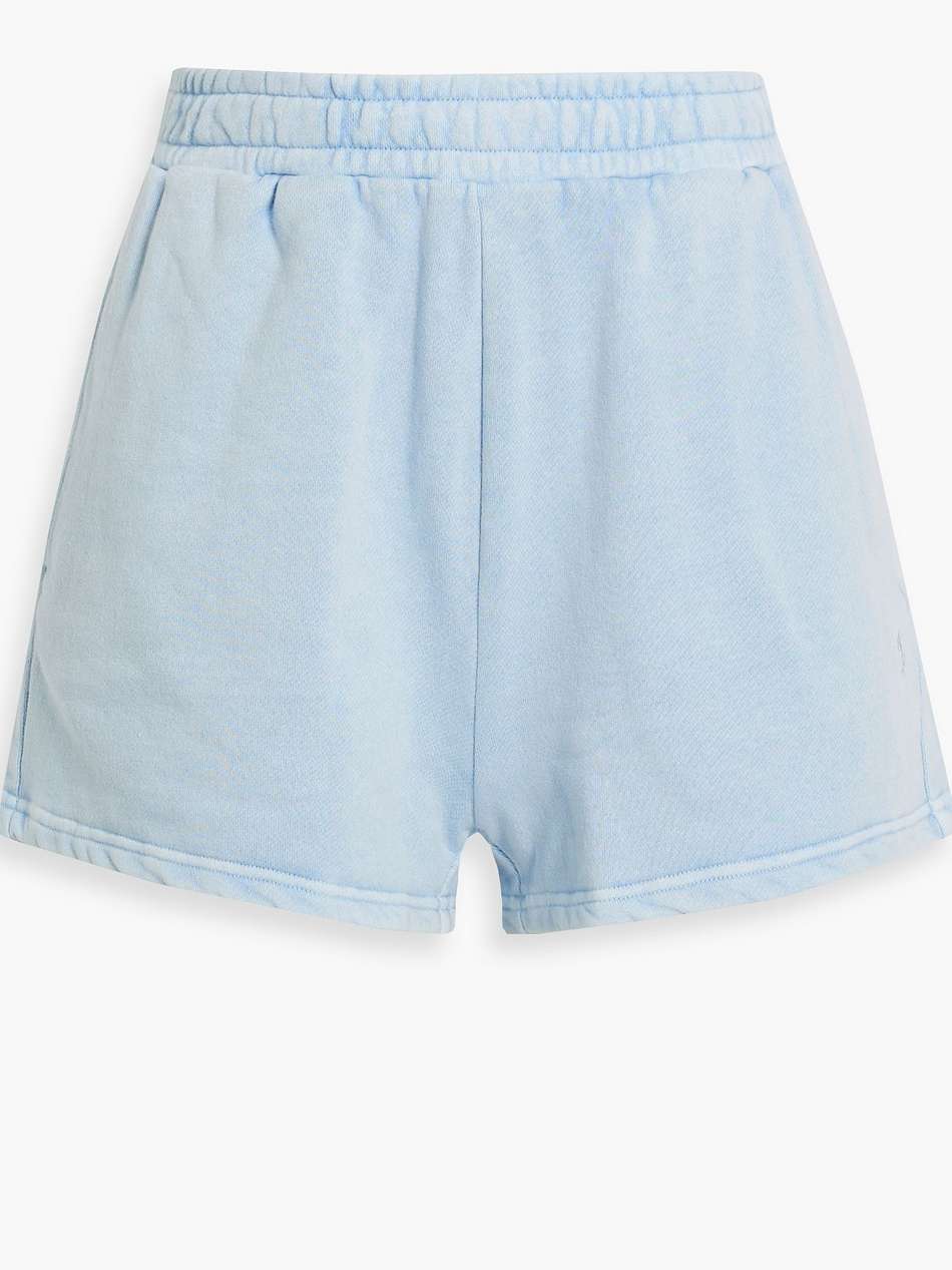 trak embroidered french cotton-terry shorts