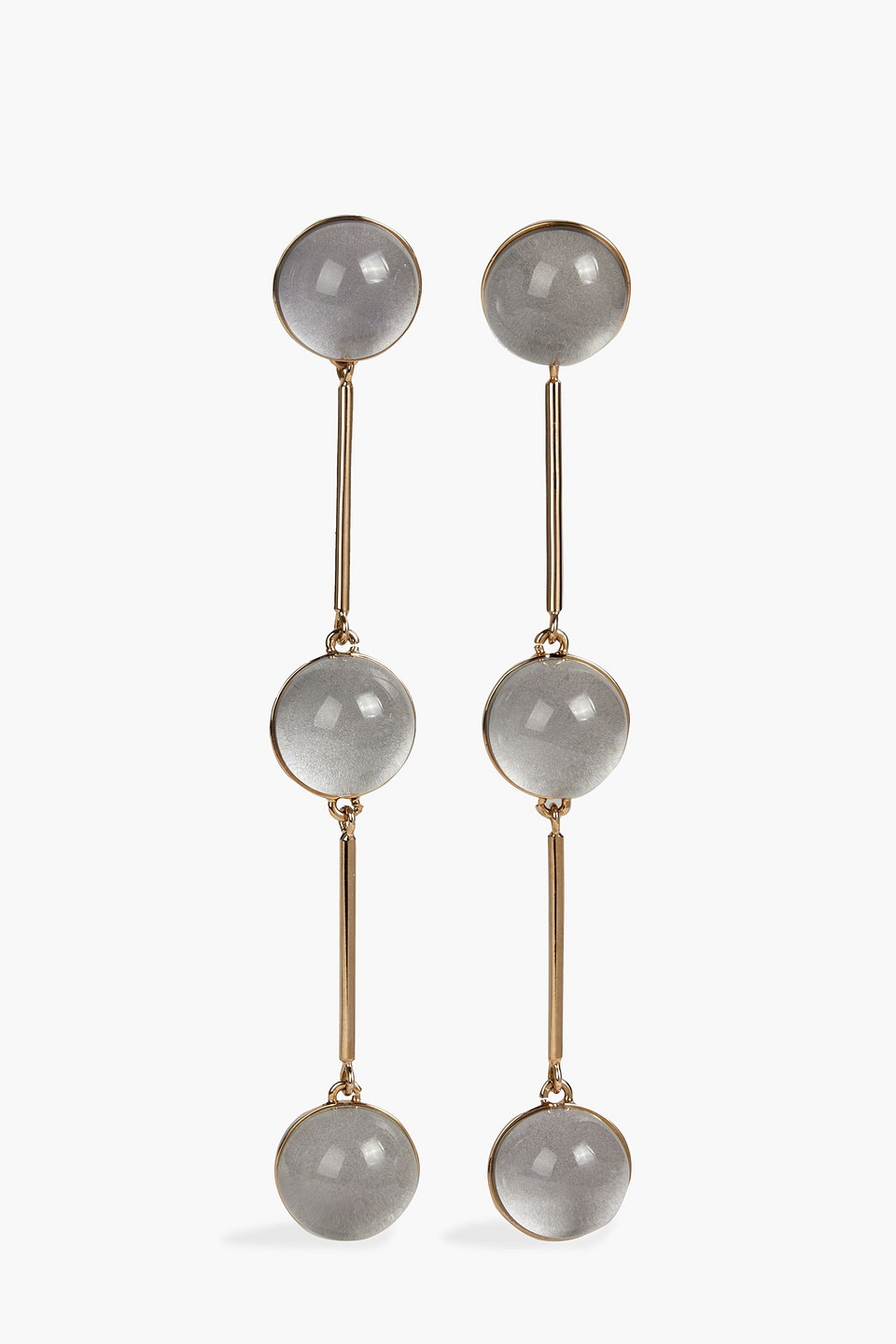 Carolina Herrera Gold-tone Stone Earrings In Silver