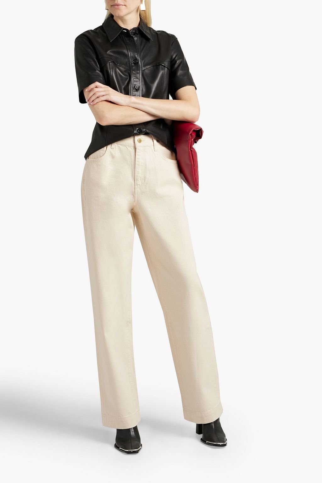 TRIARCHY High-rise straight-leg jeans
