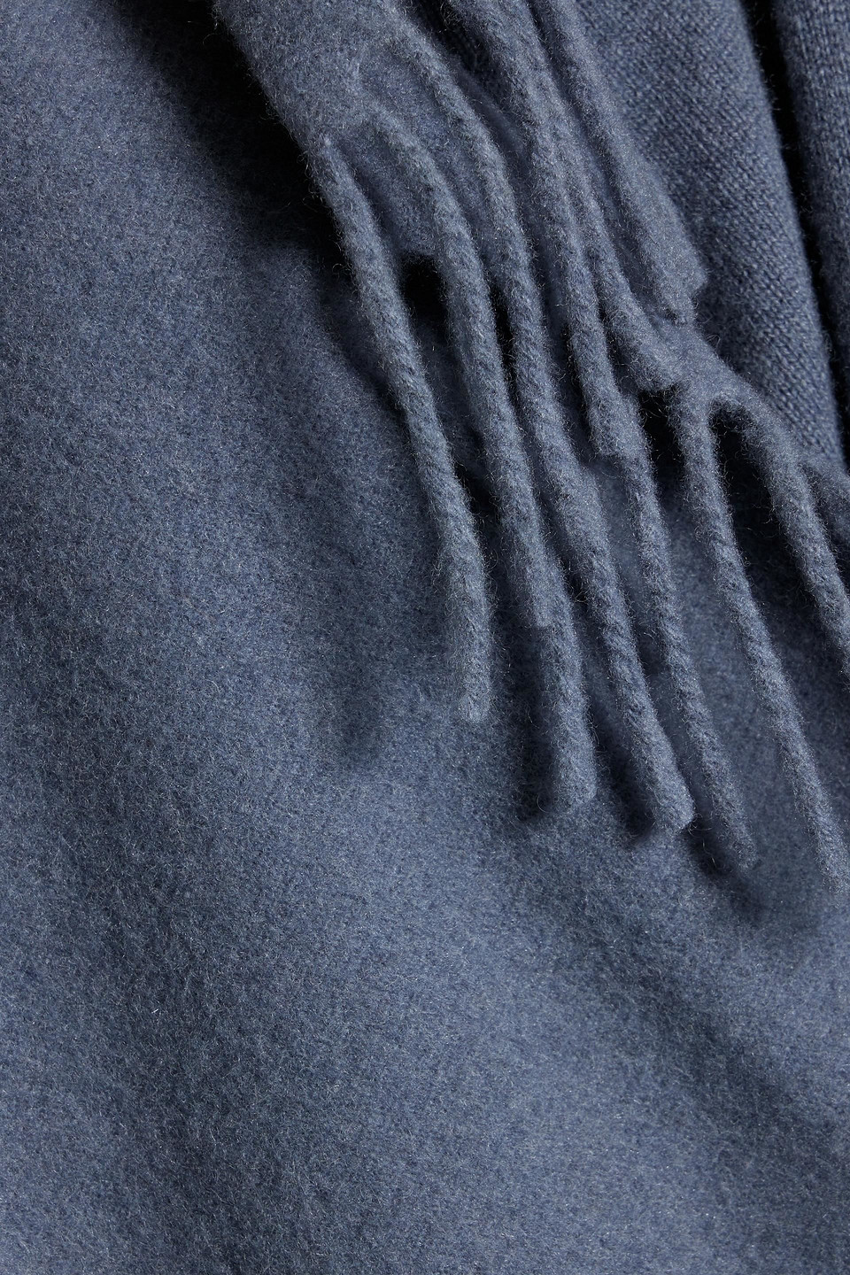 Shop Fabiana Filippi Suede-paneled Merino Wool, Cashmere And Silk-blend Cardigan In Slate Blue