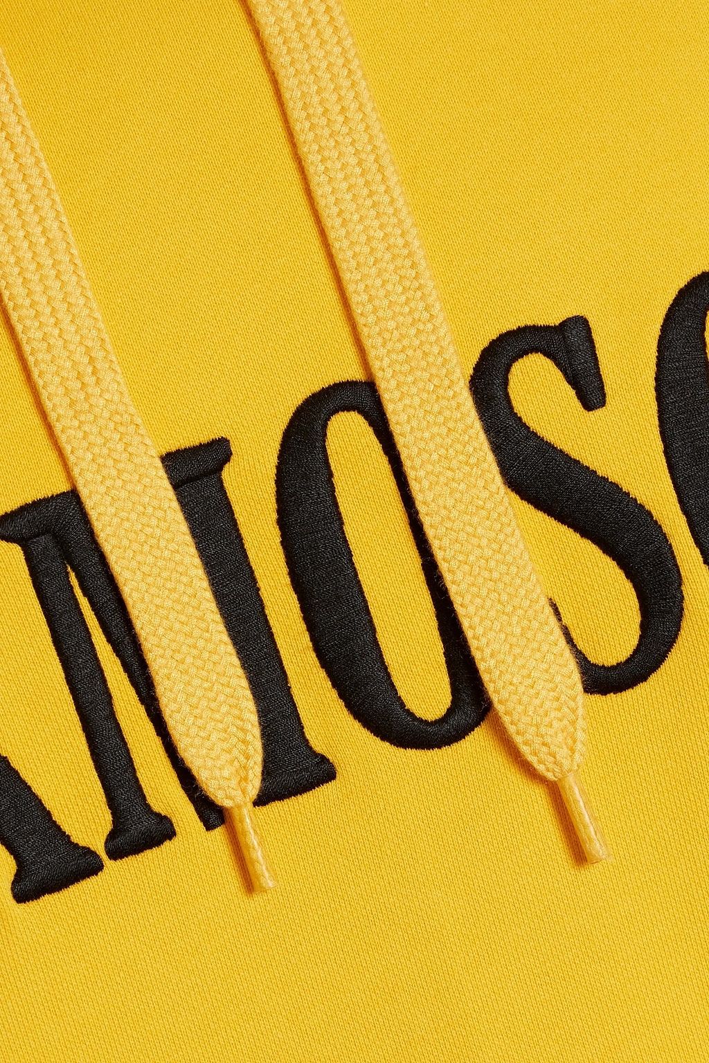 MOSCHINO Embroidered French cotton-terry hoodie