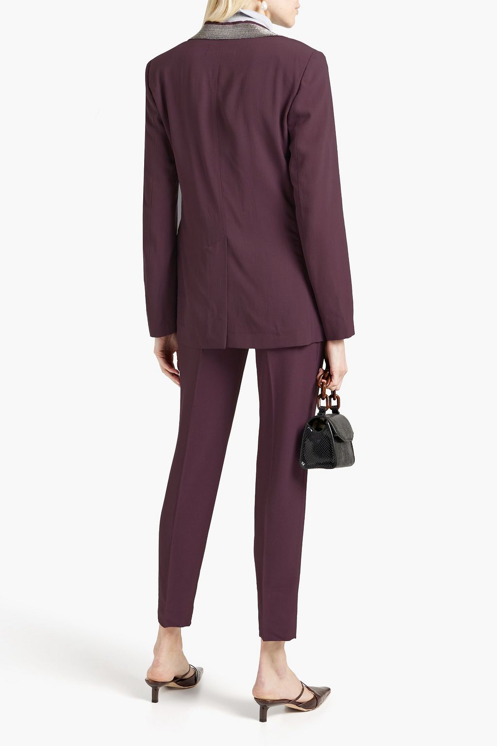 FABIANA FILIPPI Double-breasted merino wool-blend blazer