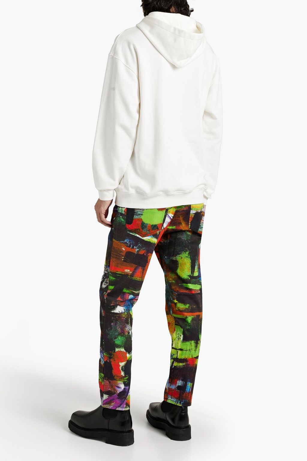 MOSCHINO Slim-fit printed denim jeans