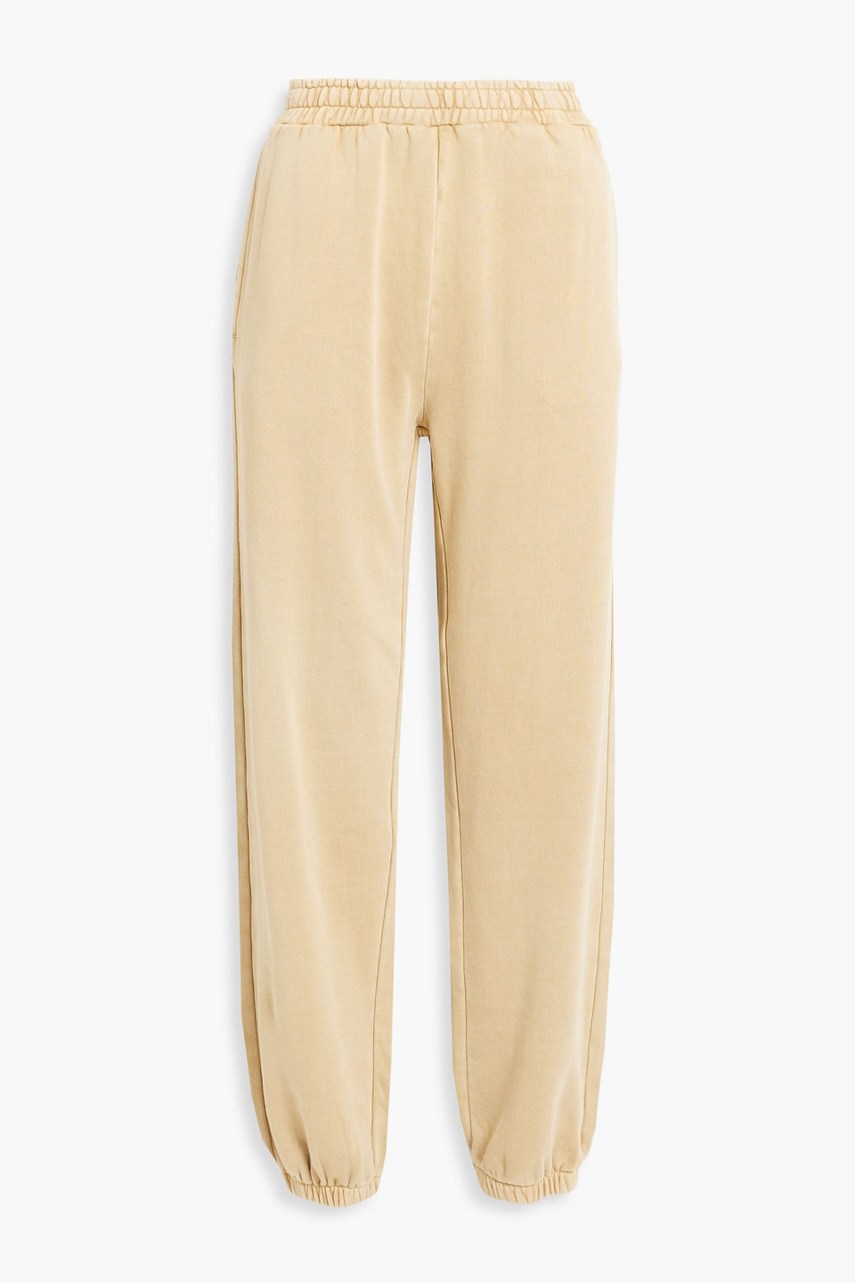 ksubi - trak embroidered french cotton-terry track pants - neutral - xs