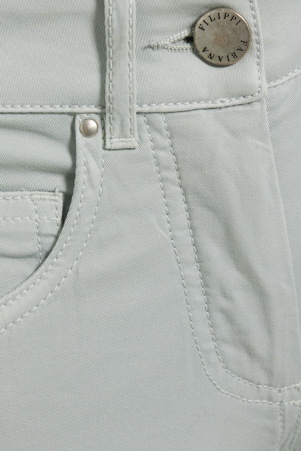 FABIANA FILIPPI Cropped cotton-blend twill slim-leg pants