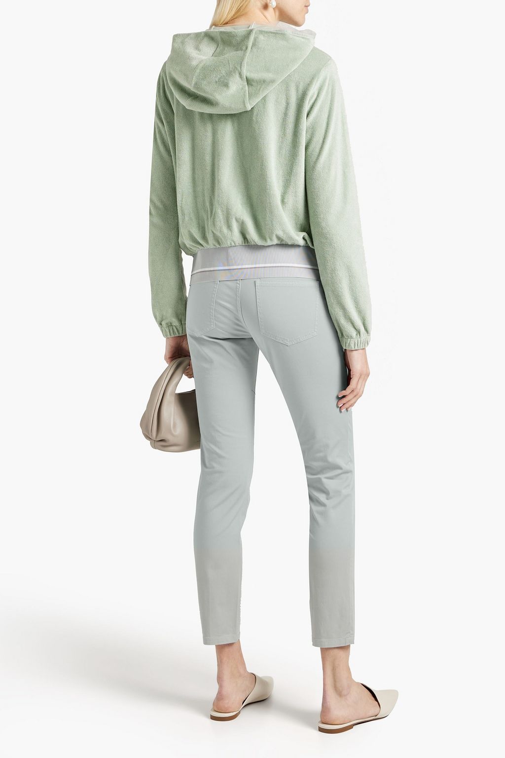 FABIANA FILIPPI Cropped cotton-blend twill slim-leg pants
