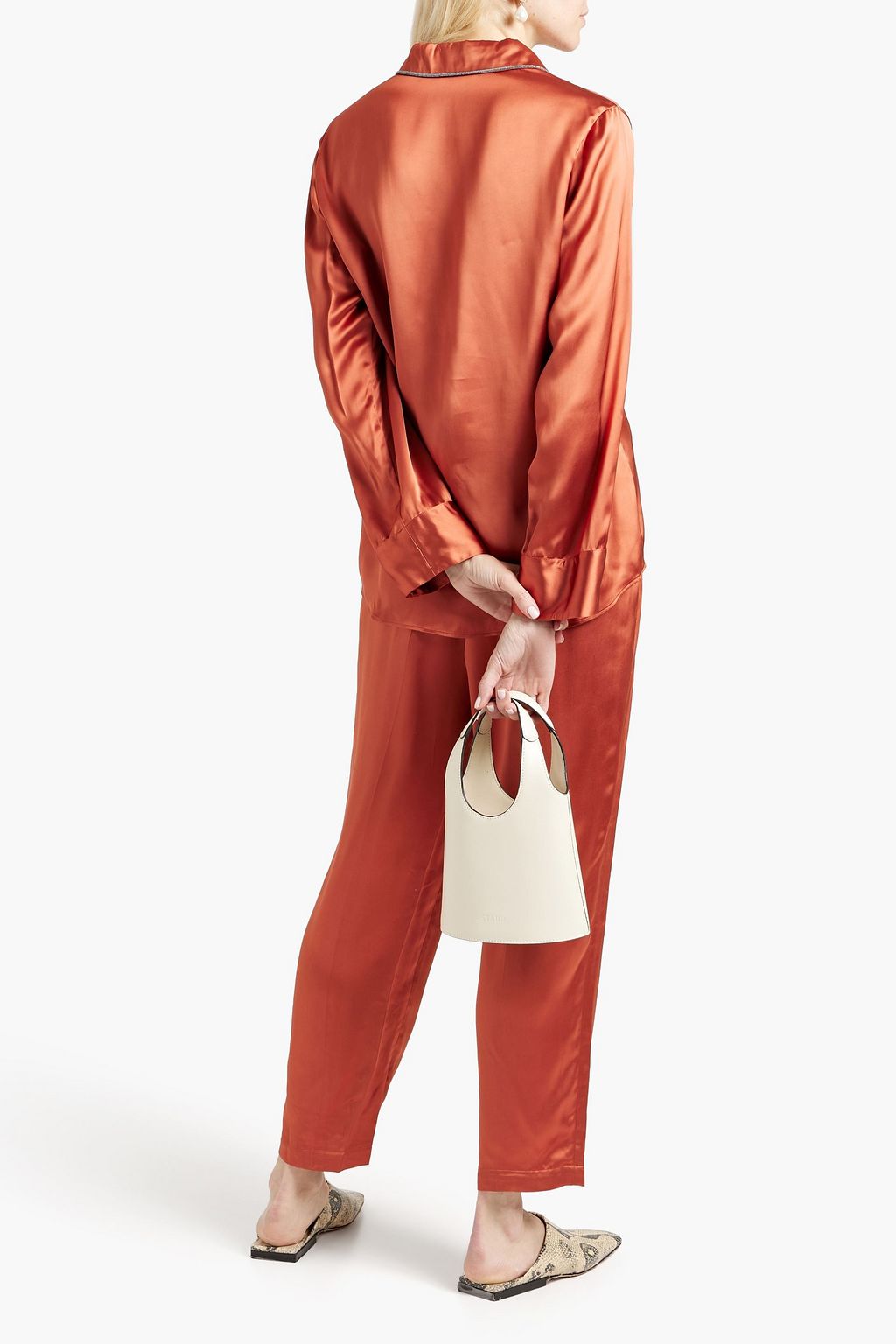 FABIANA FILIPPI Pleated charmeuse tapered pants