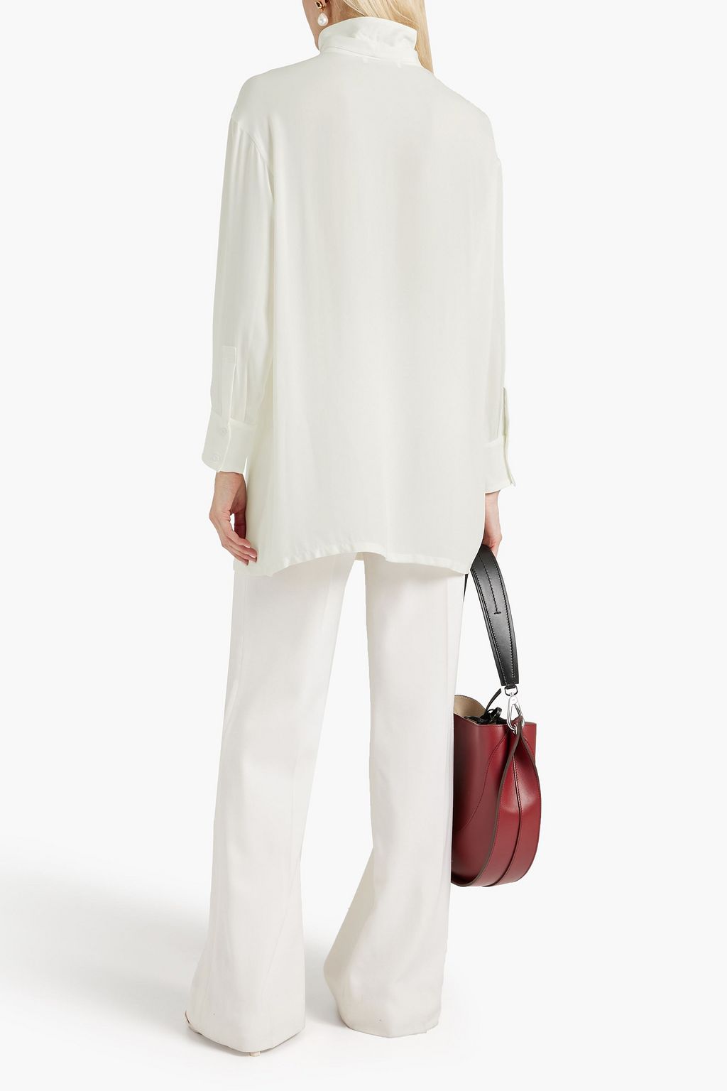FABIANA FILIPPI Silk-blend crepe blouse