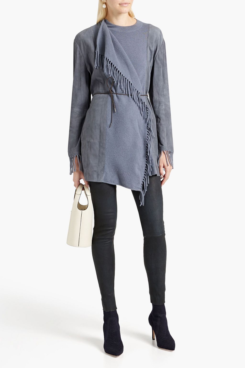 FABIANA FILIPPI Coated leather skinny pants