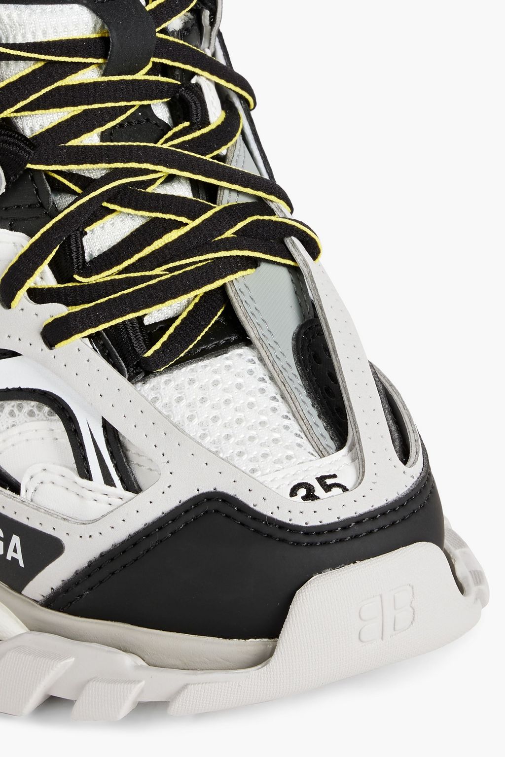 BALENCIAGA Track mesh, faux leather and rubber sneakers