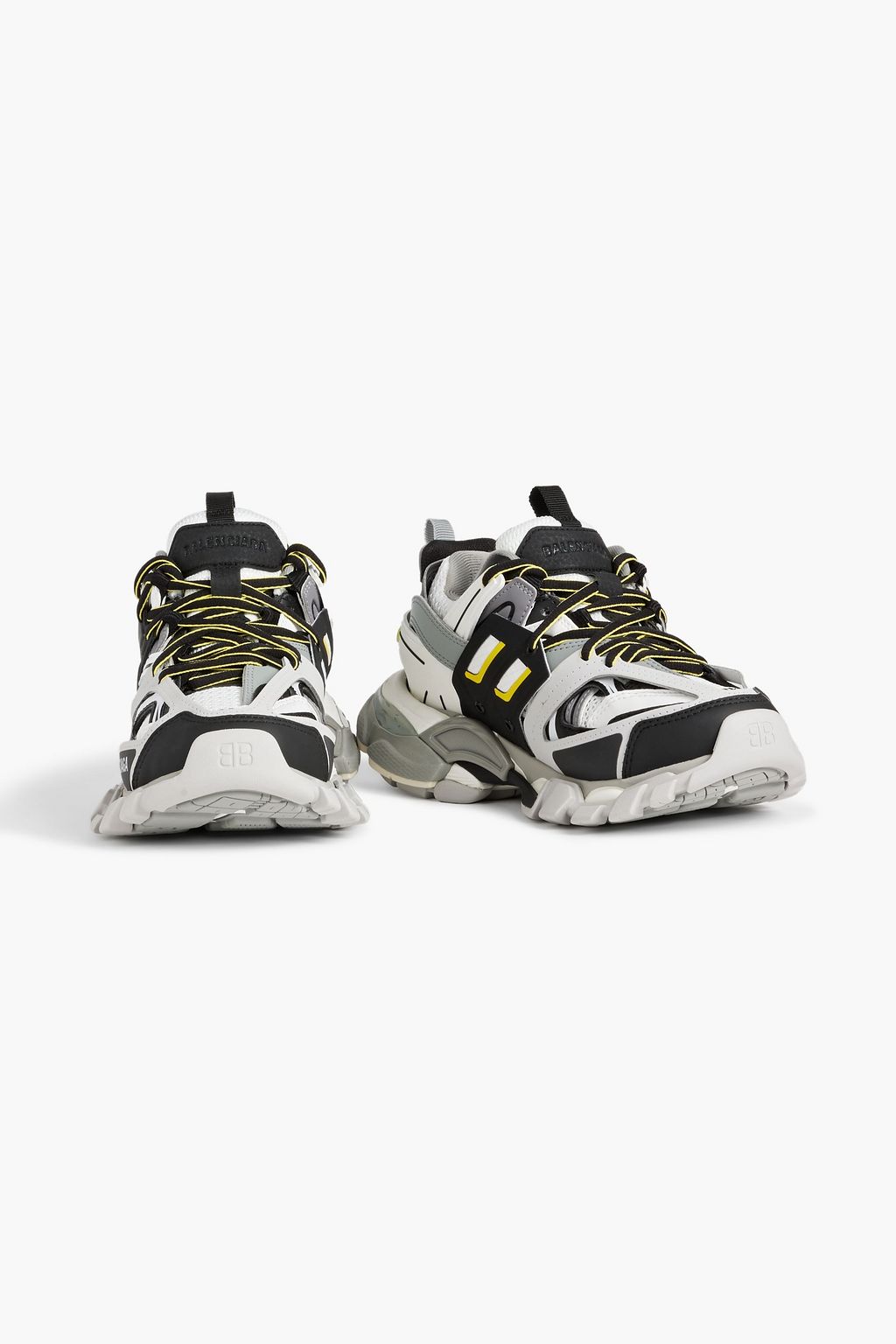 BALENCIAGA Track mesh, faux leather and rubber sneakers