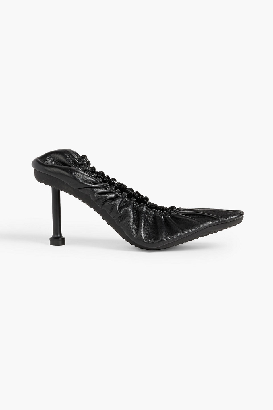 Balenciaga Tug 80 Gathered Leather Pumps In Black
