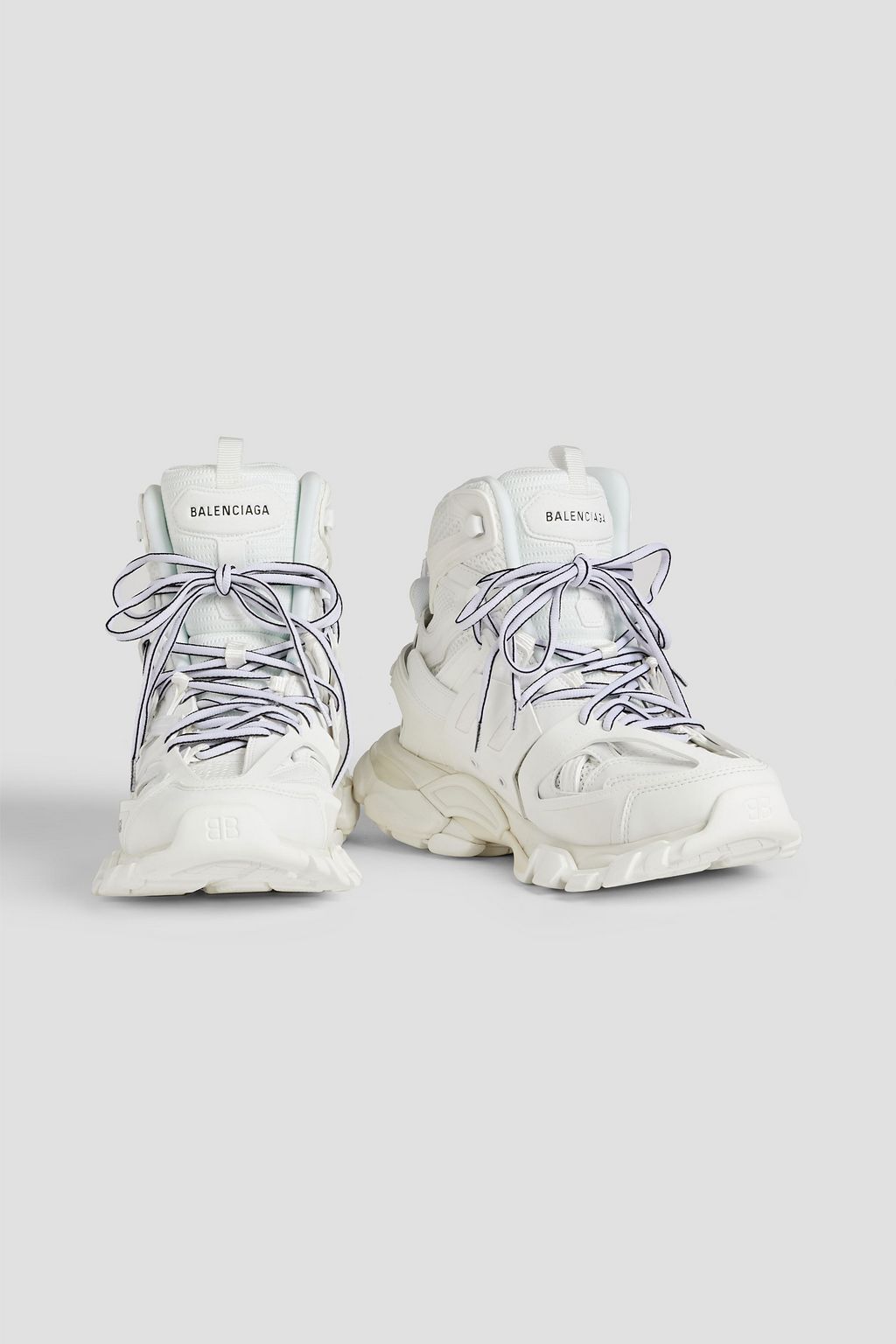 BALENCIAGA Track Hike mesh and rubber high-top sneakers