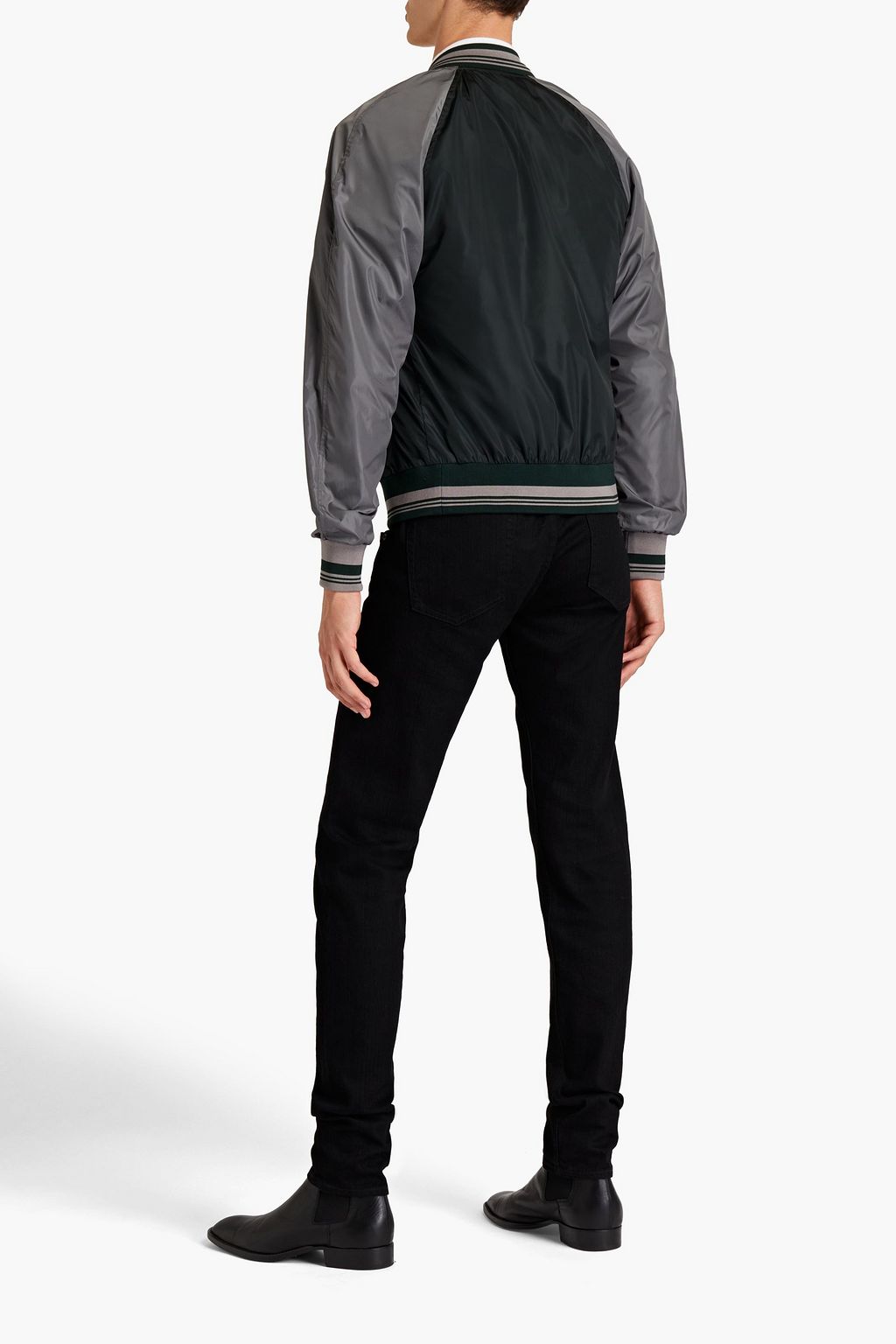 DOLCE & GABBANA Embellished shell bomber jacket