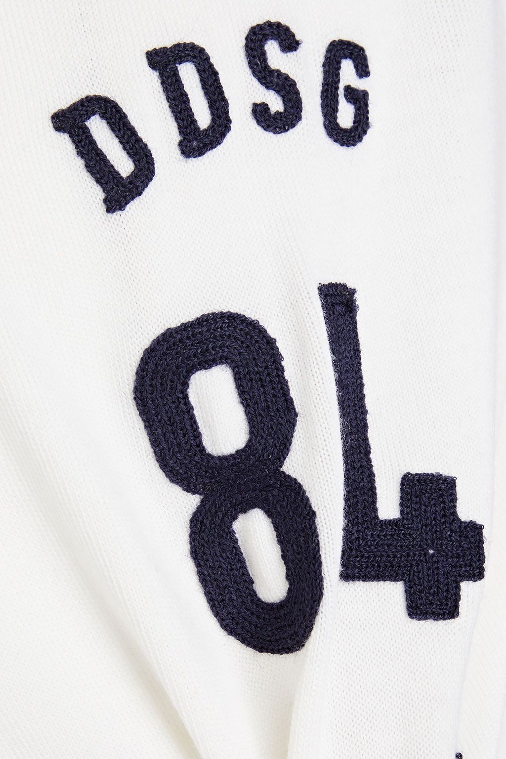 DOLCE & GABBANA Embroidered two-tone wool polo shirt