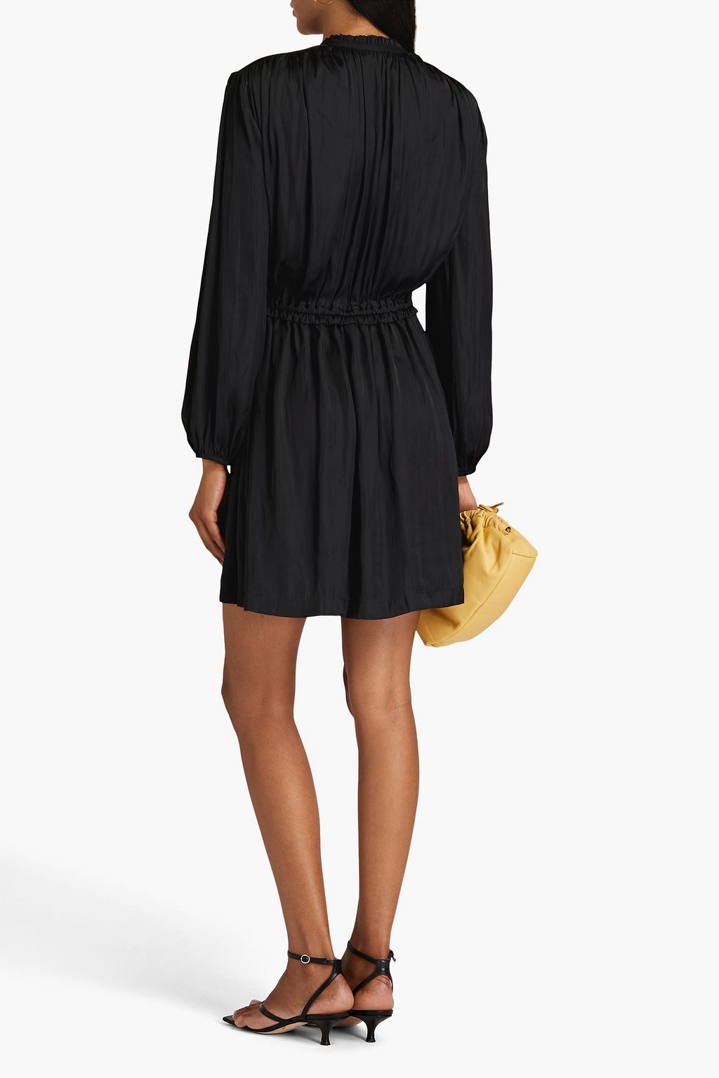 CLAUDIE PIERLOT Pleated gathered satin mini dress