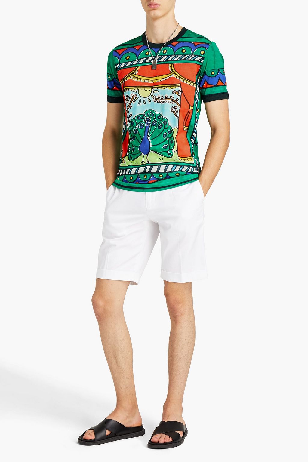 DOLCE & GABBANA Printed cotton-jersey T-shirt