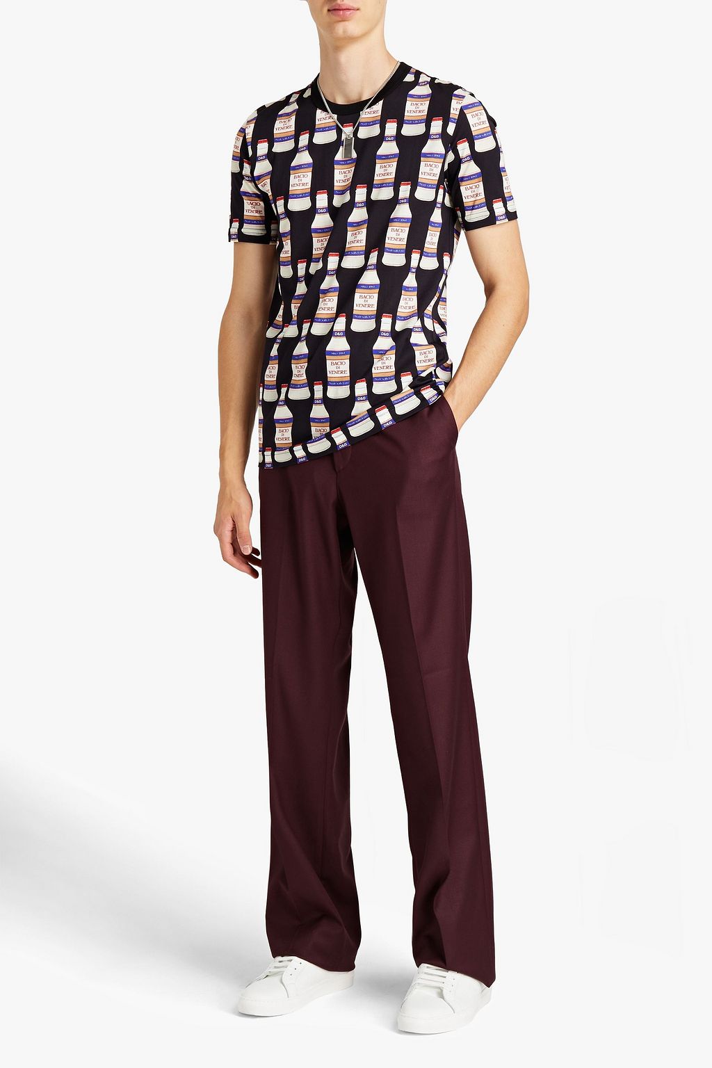 DOLCE&GABBANA Printed cotton-jersey T-shirt