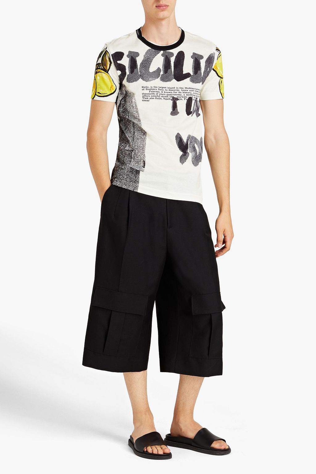 DOLCE&GABBANA Slim-fit printed cotton-jersey T-shirt
