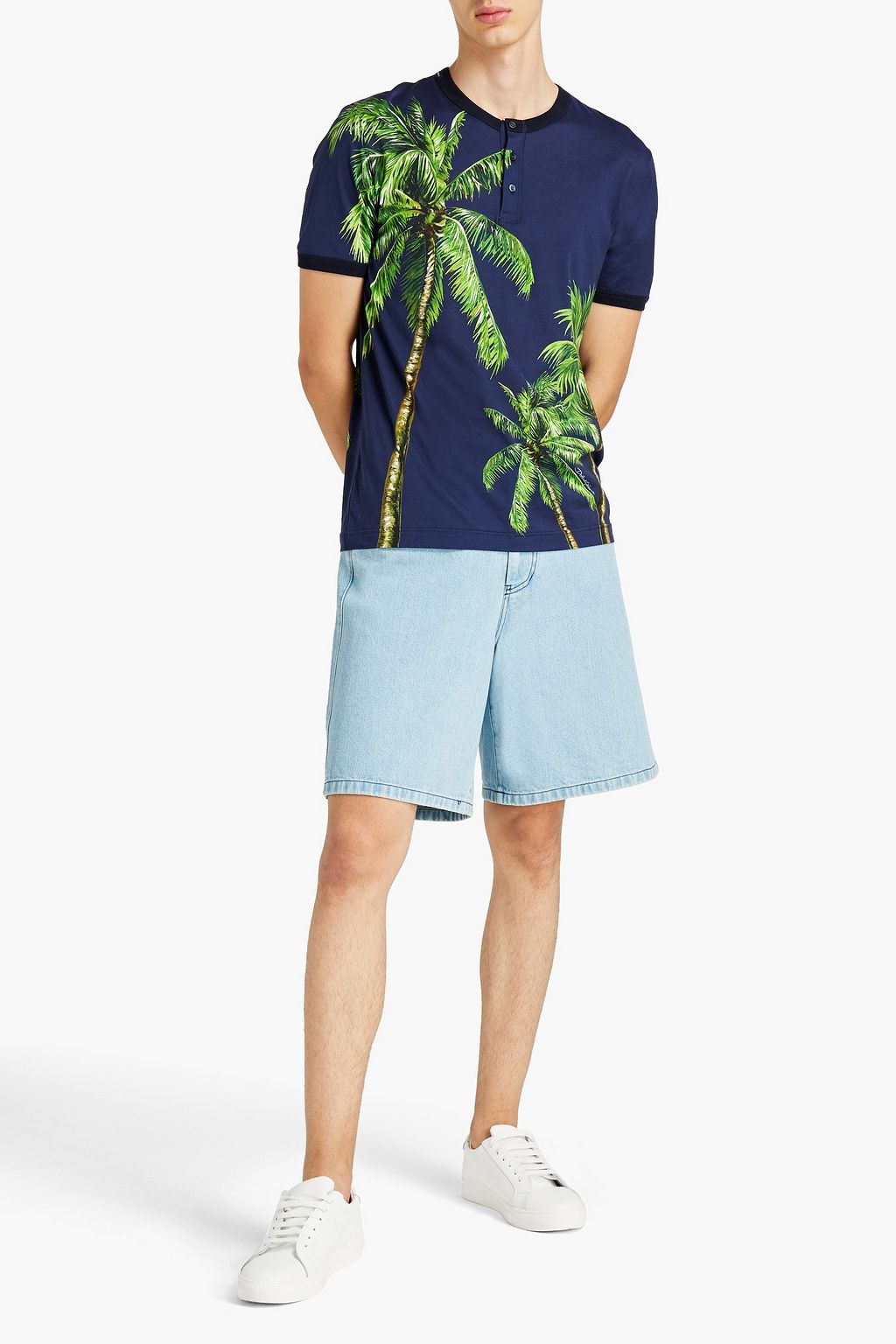 DOLCE & GABBANA Printed cotton-jersey T-shirt