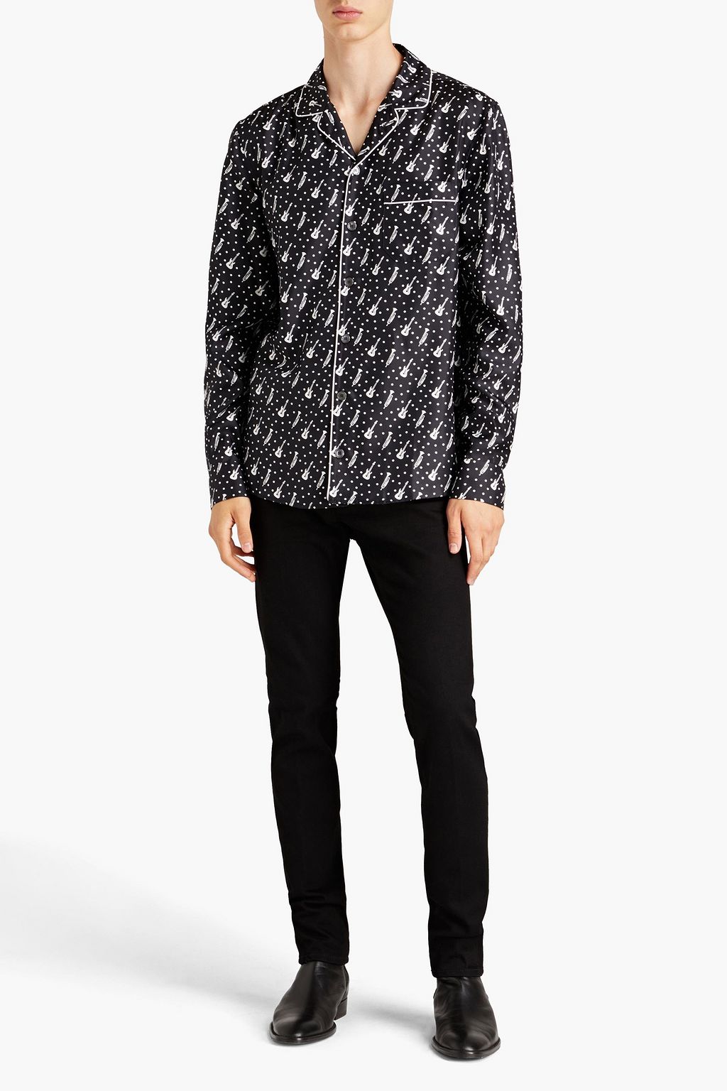 DOLCE & GABBANA Printed silk-twill shirt