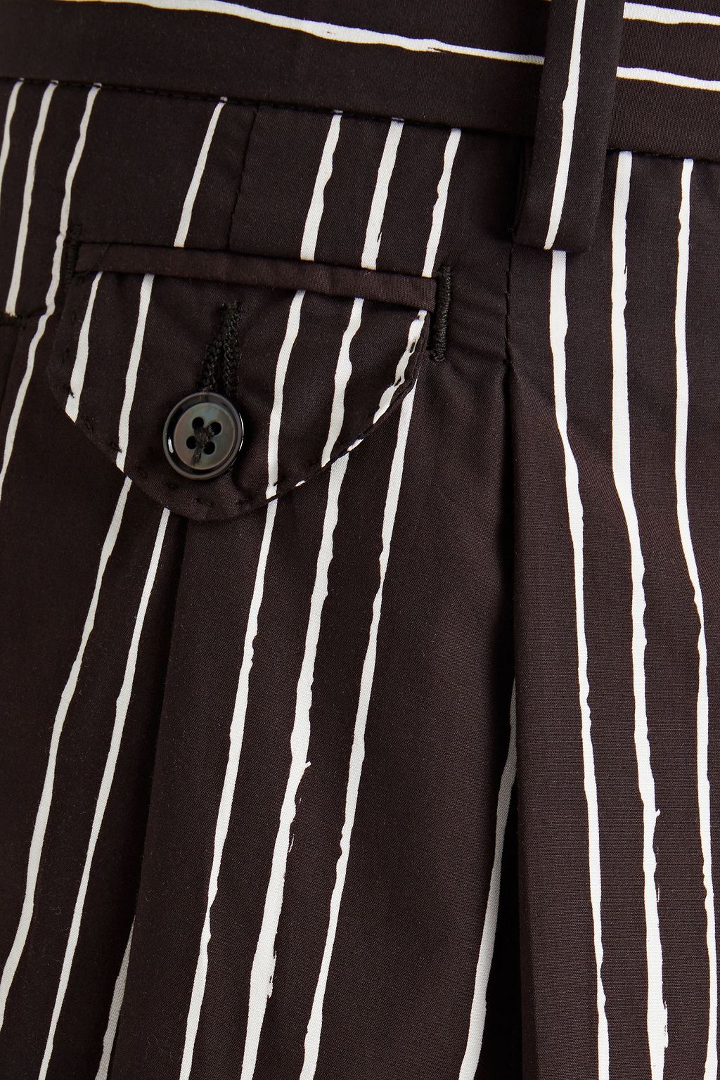 DOLCE & GABBANA Striped cotton-poplin shorts