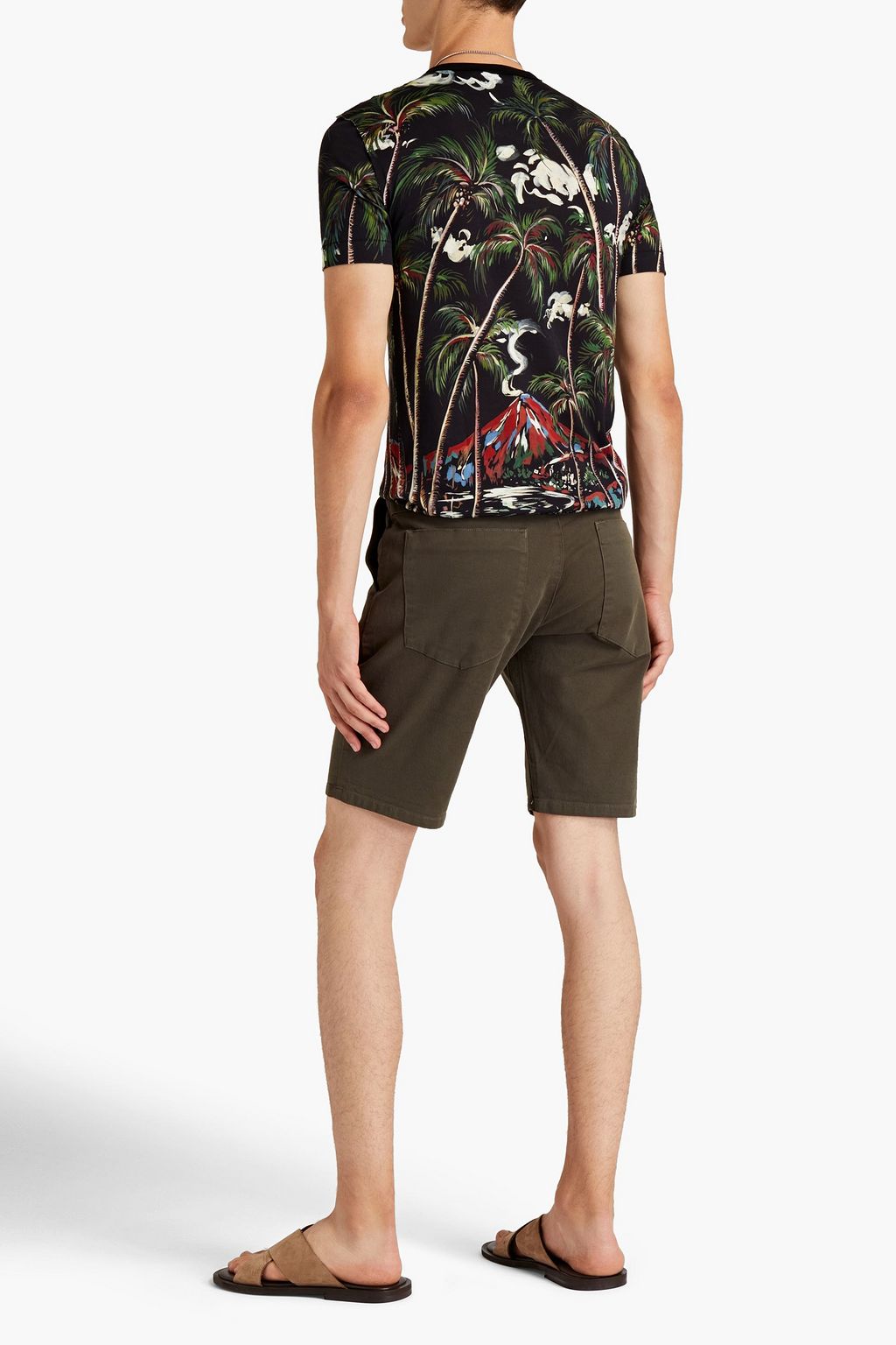DOLCE & GABBANA Slim-fit printed cotton-jersey T-shirt