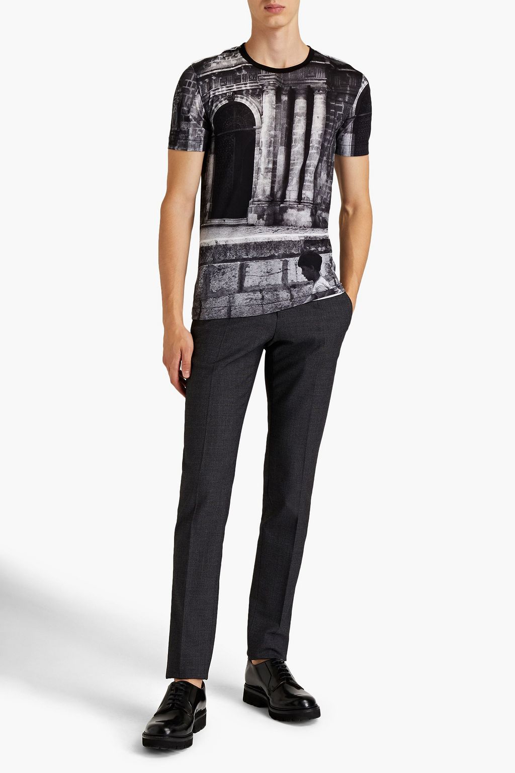 DOLCE&GABBANA Slim-fit printed cotton-jersey T-shirt