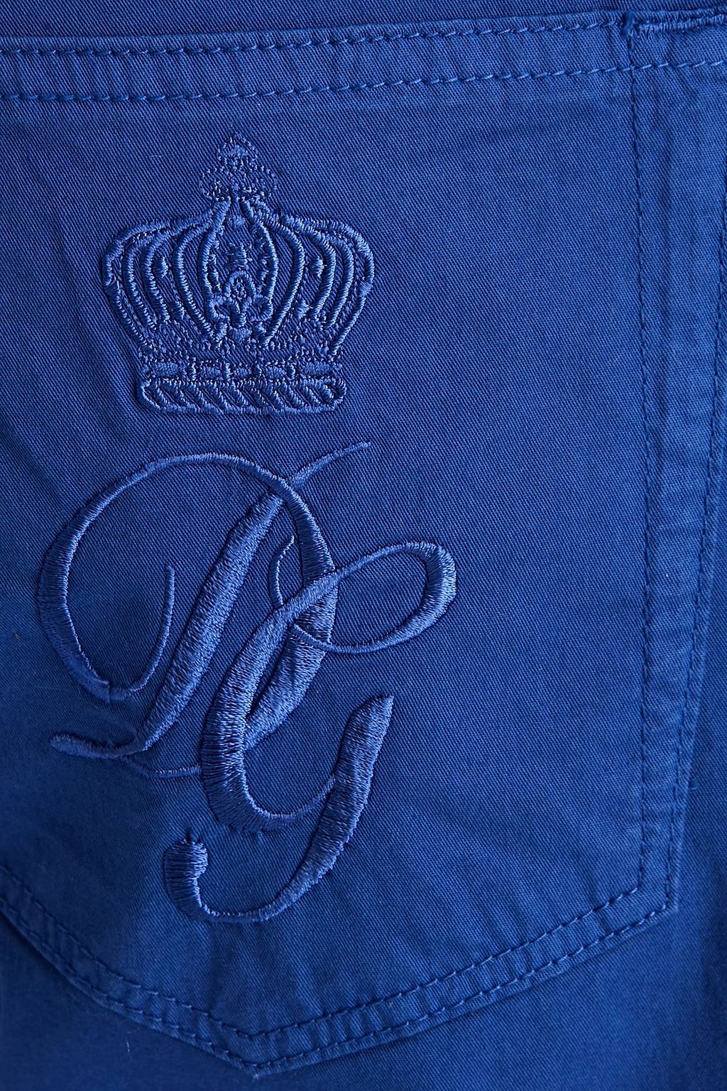 DOLCE & GABBANA Skinny-fit embroidered stretch-cotton twill pants
