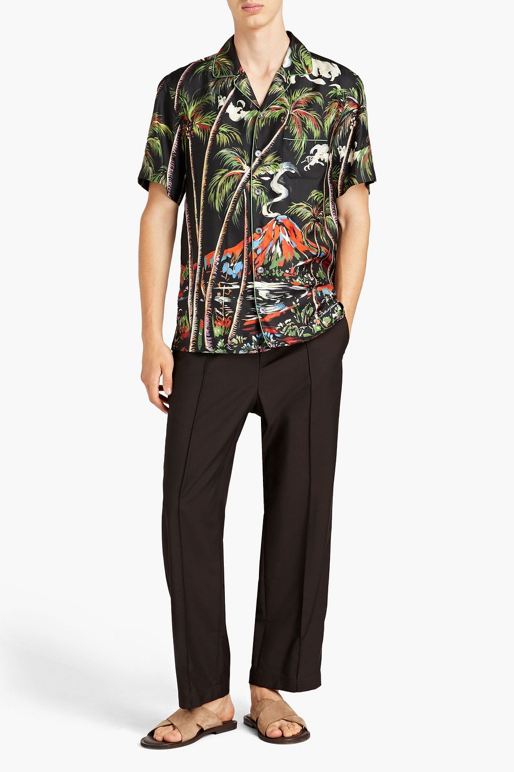 DOLCE & GABBANA Printed silk-twill shirt
