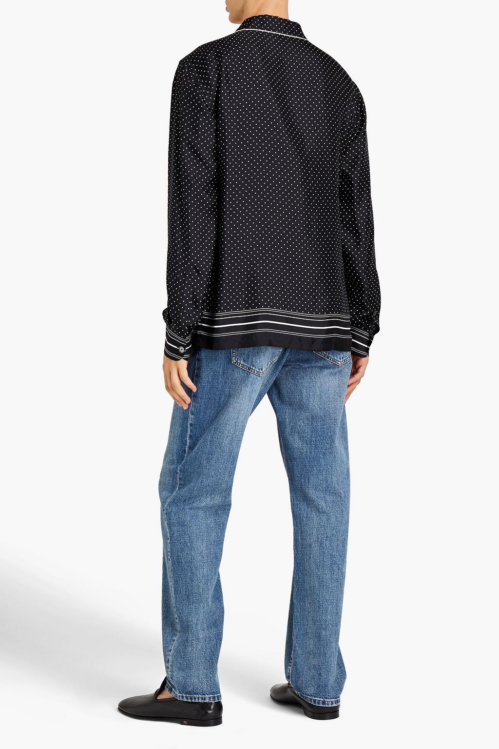 DOLCE & GABBANA Polka-dot silk-twill shirt