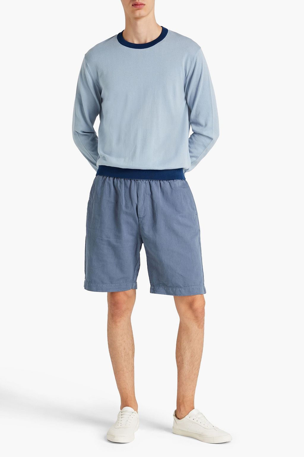 DOLCE & GABBANA Two-tone mélange cotton sweater