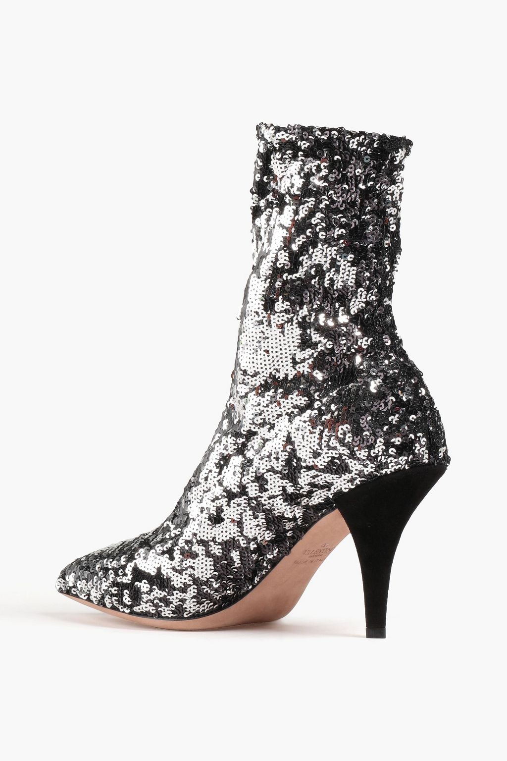 VALENTINO GARAVANI Sequined stretch-jersey sock boots