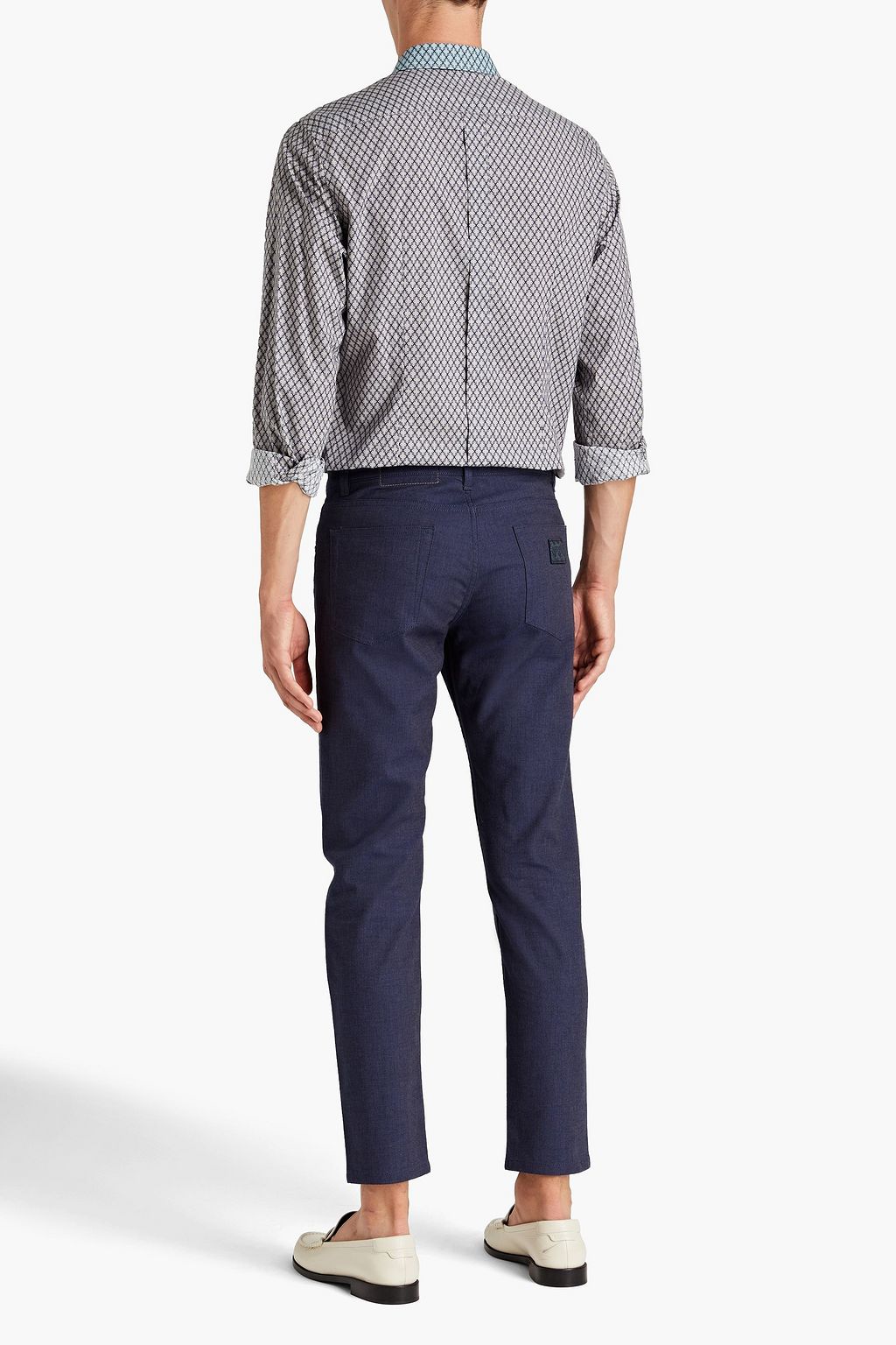 DOLCE & GABBANA Slim-fit printed cotton-poplin shirt