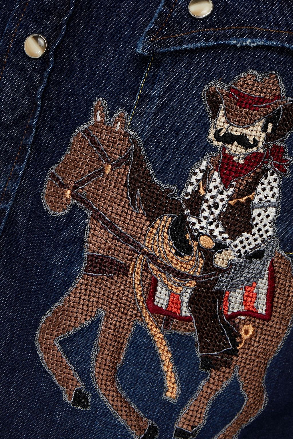 DOLCE & GABBANA Embroidered denim shirt