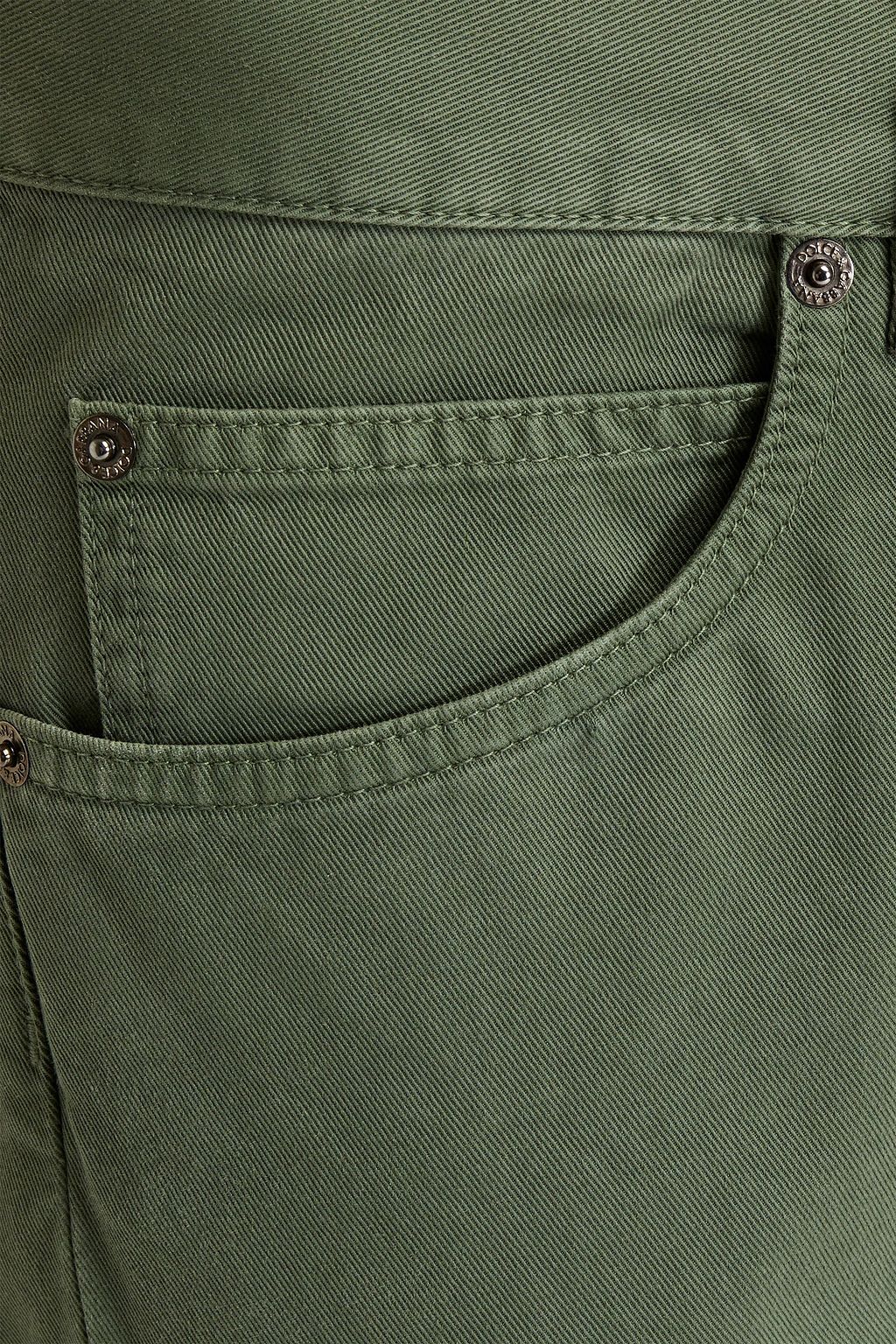 DOLCE & GABBANA Slim-fit cotton-twill pants