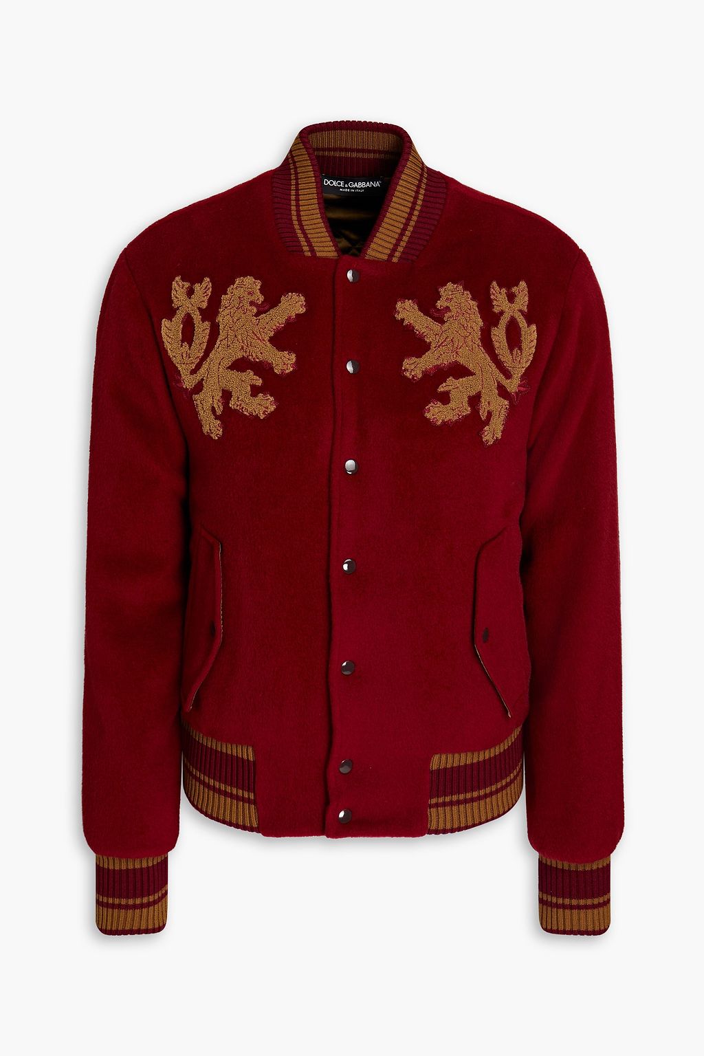 DOLCE & GABBANA Embroidered brushed wool-felt bomber jacket | Sale up to 70% off | THE OUTNET DOLCE & GABBANA Embroidered brushed wool-felt bomber jacket | Sale up to 70% off | THE OUTNET