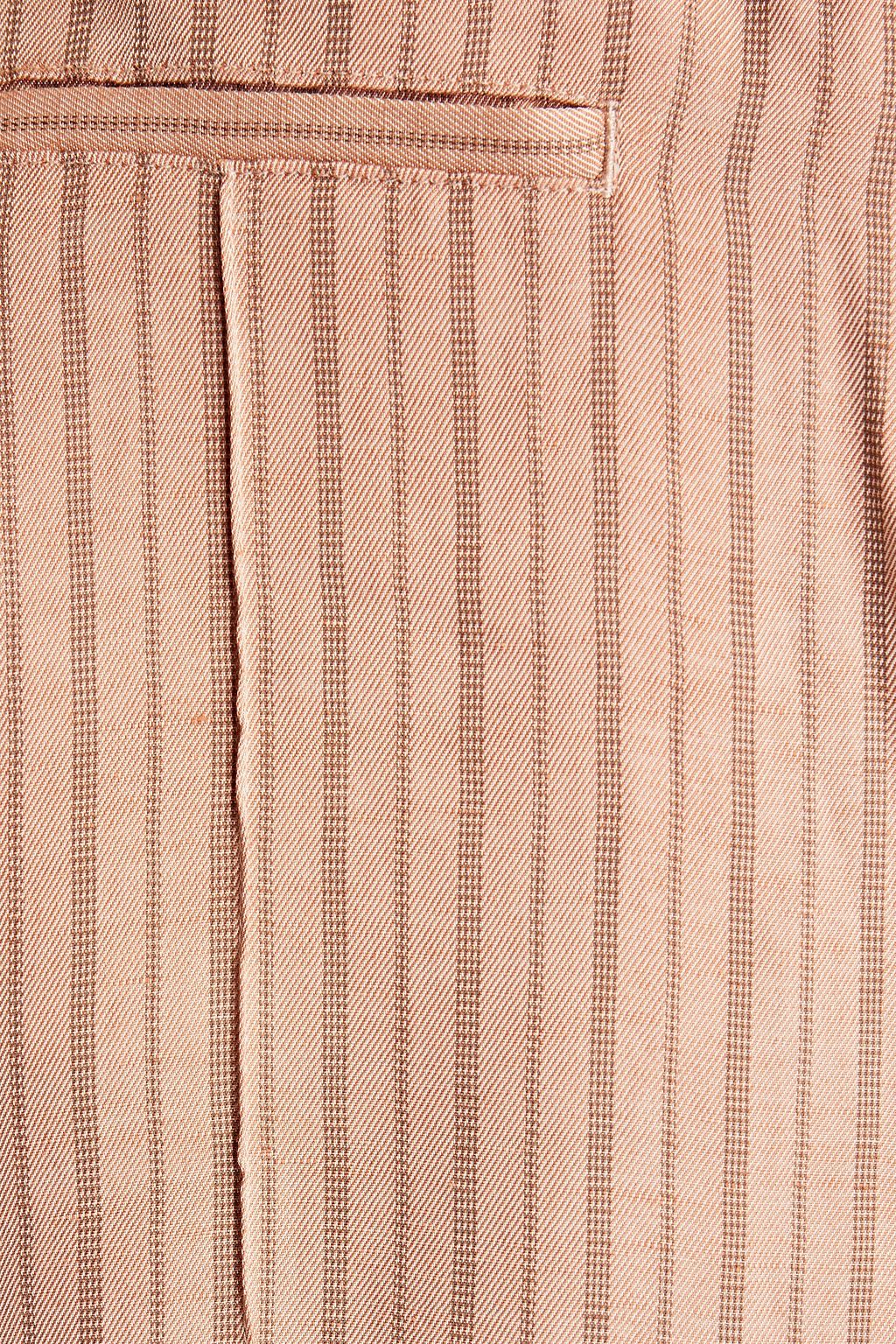 ACNE STUDIOS Striped linen-blend wide-leg pants