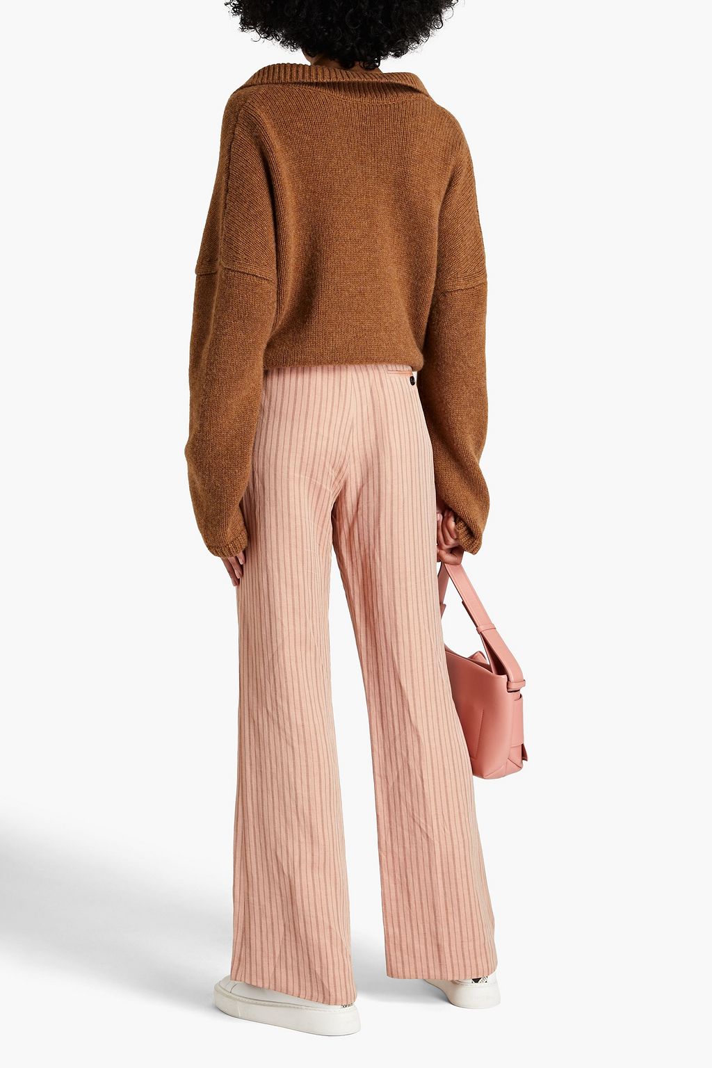 ACNE STUDIOS Striped linen-blend wide-leg pants