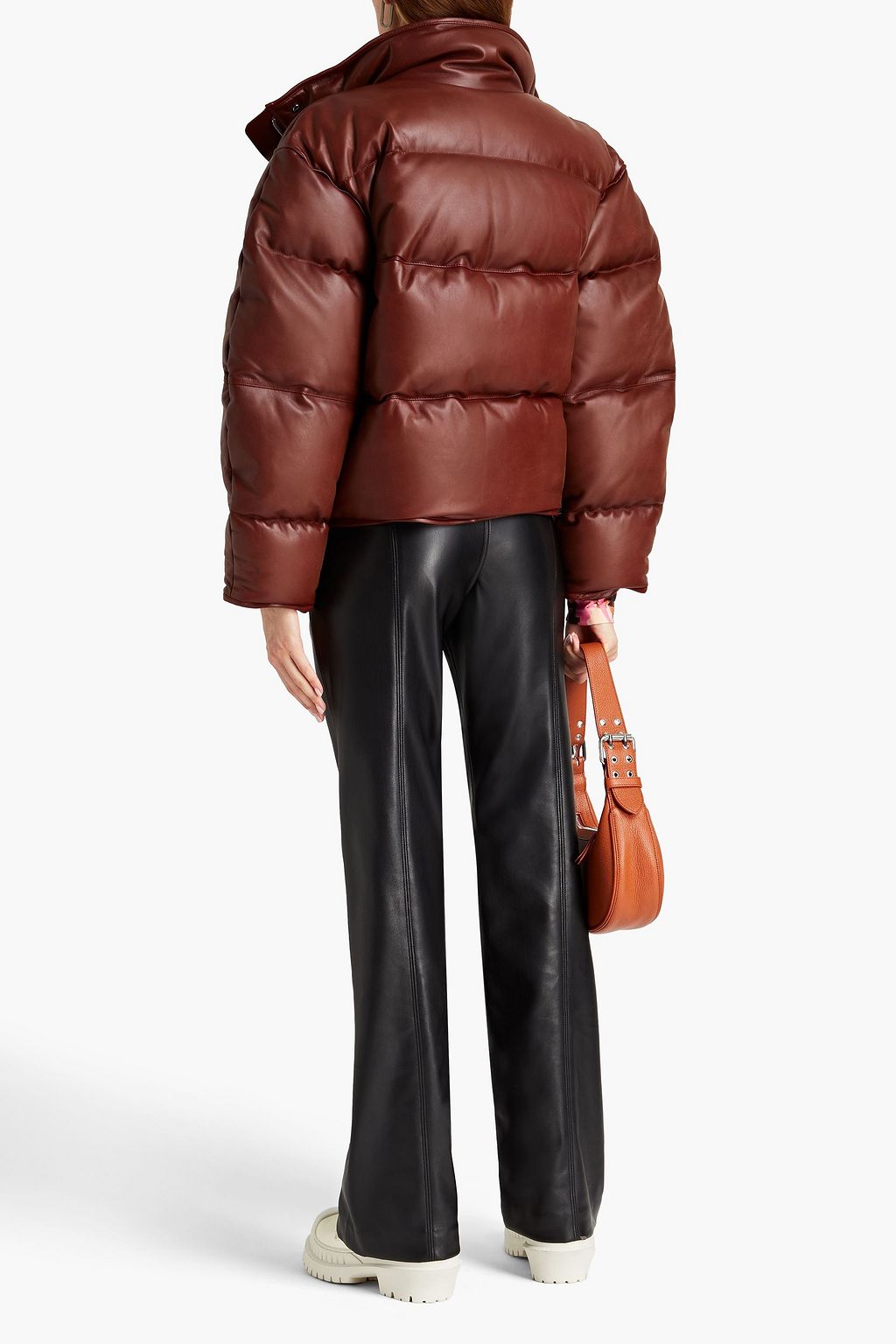 ACNE STUDIOS レザー ダウンジャケット キルティング