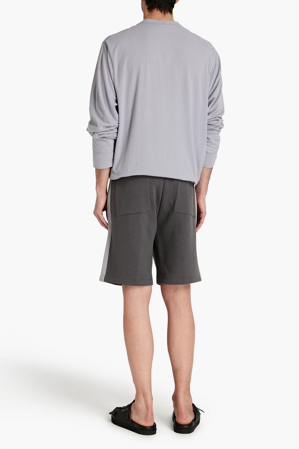JAMES PERSE Cotton-blend Henley T-shirt