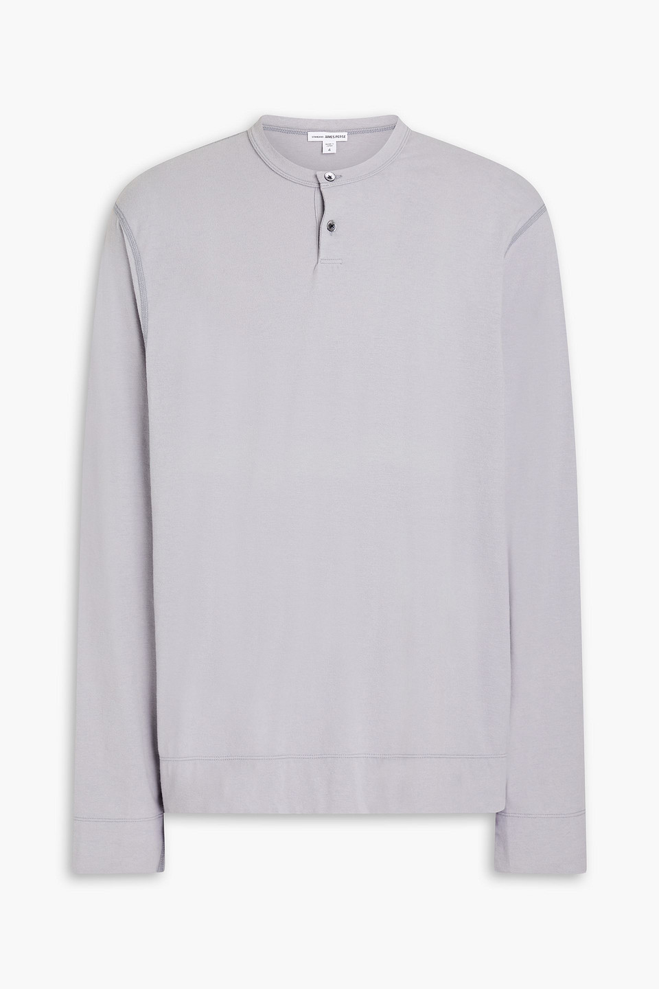 James Perse - Cotton-blend jersey Henley T-shirt - Gray - 0